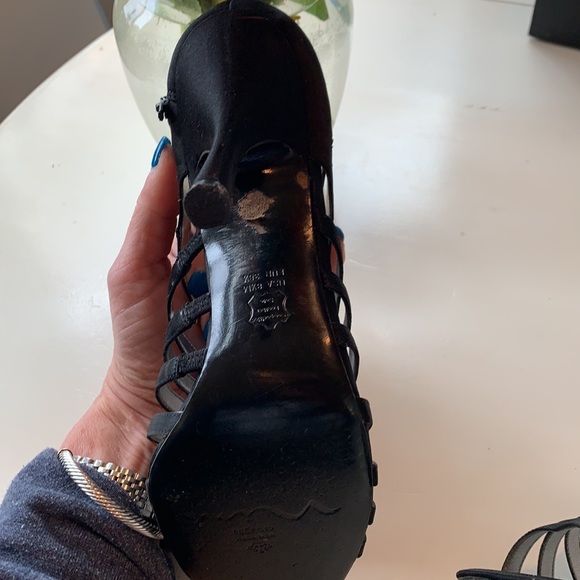 Nina Strappy Black Sandals/Heels - Picture 5 of 5